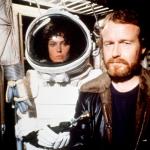 avec Sigourney Weaver sur le tournage Alien (1979)