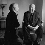 Andy Warhol et Alfred Hitchcock, le peintre fera un portrait de la célèbre silhouette du cinéaste. 