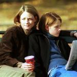 avec Kristen Stewart sur le tournage de Panic Room (2002)