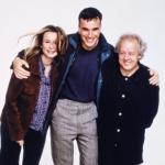 avec Emily Watson et Jim Sheridan, photo de presse pour la sortie de The Boxer (1997)