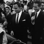 Marlon Brando et Paul Newman au Civil Rights Rally à Sacramento en 1961