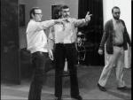 Fernando Di Leo et Mario Adorf sur le tournage de La Mala ordina en 1972