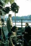 avec Gregory Peck et Richard Donner sur le tournage de The Omen (1976) de Richard Donner