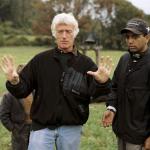 avec son directeur photo Roger Deakins sur le tournage de The Village 2004