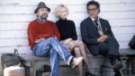 avec Robert De Niro et Dustin Hoffman sur le tournage de Wag the Dog (1997) de Barry Levinson