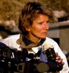 sur le tournage de son troisième film Le fils préféré (1994)