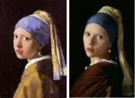 Petite comparaison entre l'original du tableau de Vermeer et sa version issue du film